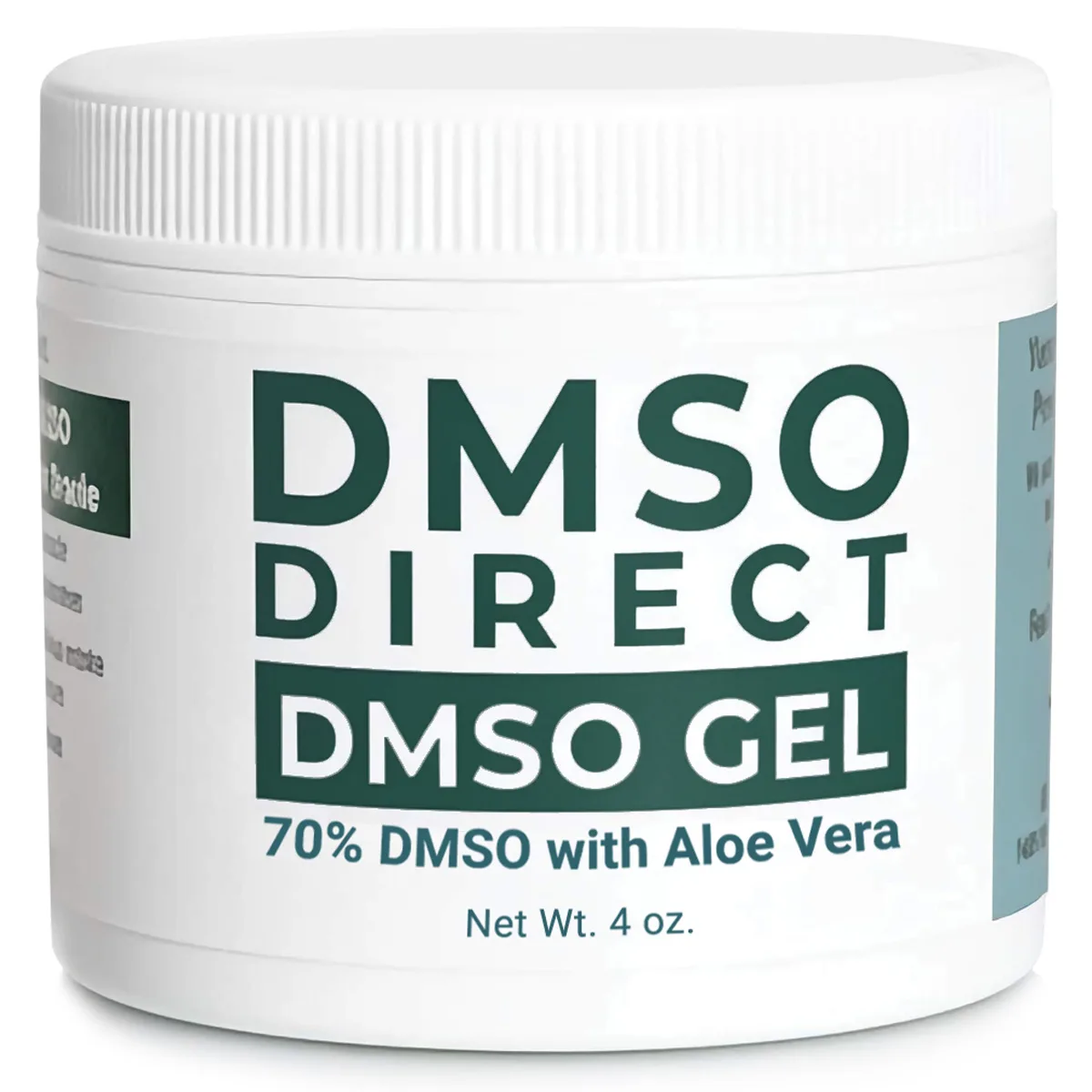DMSO Gel with Aloe Vera 4 oz by DMSO Direct, 70% Dimethyl Sulfoxide (99.99% pure pharma grade)