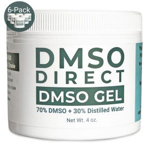 6-pack of 4 oz jars of DMSO Direct DMSO Gel 70% dimethyl sulfoxide 99.99% pure