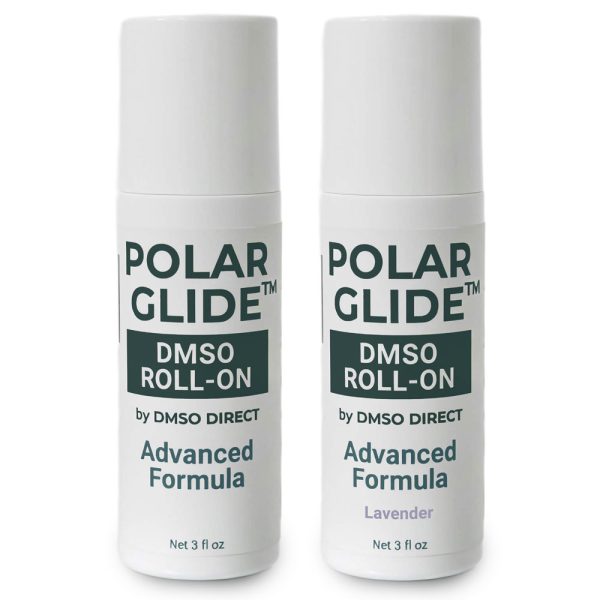 Polar Glide DMSO Roll-On 2-Pack (Unscented + Lavender)