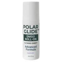 Polar Glide Lavender DMSO Roll-On 3 oz advanced formula with hyaluronic acid, urea, aloe vera and pharma-grade dimethyl sulfoxide