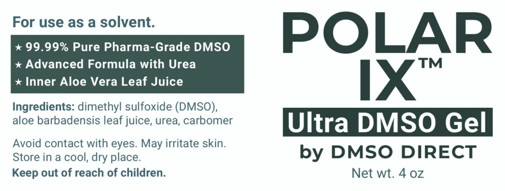 Polar IX™ Ultra DMSO Gel by DMSO Direct product label with ingredients and warnings